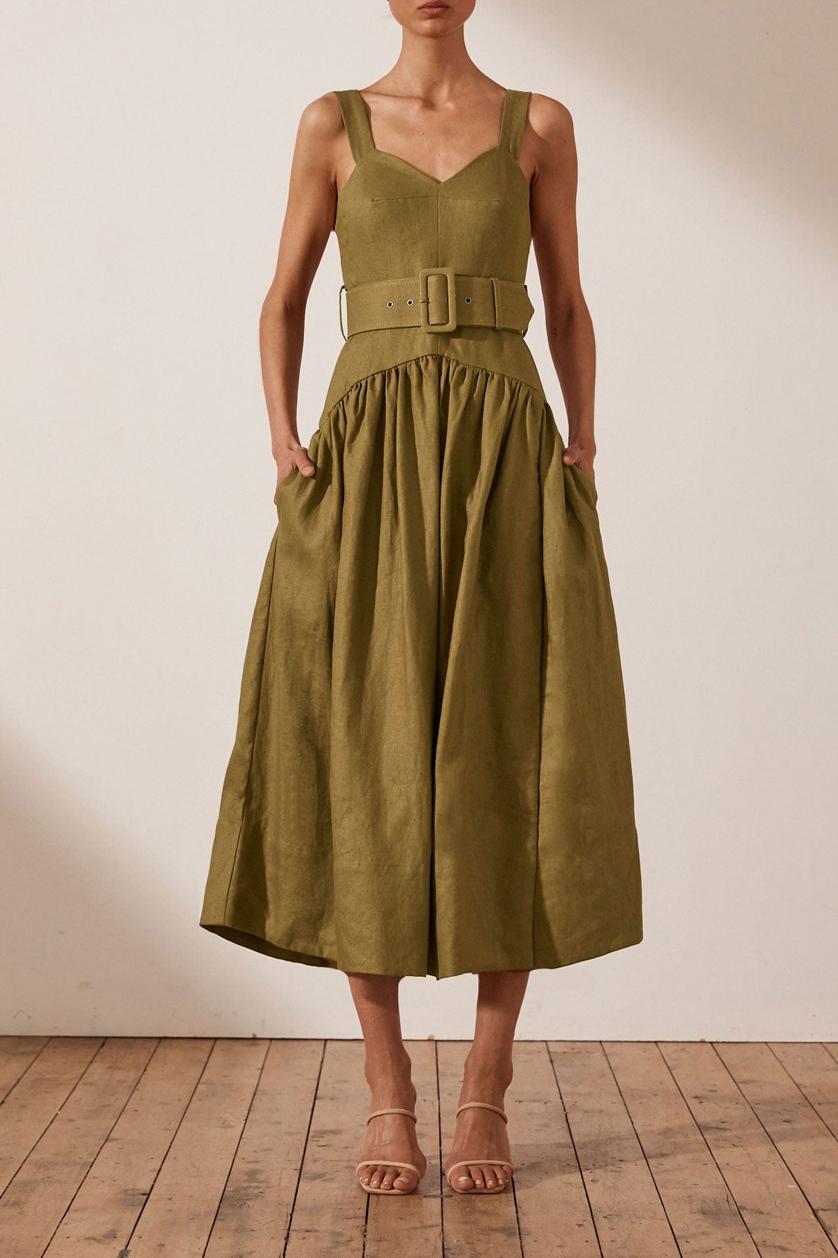 Lucille Linen Midi Dress | Cumin ...